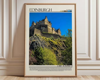 Edinburgh Scotland Wall Art Poster |United Kingdom Travel Print Art| Scotland Gift Artwork| Europe  Wall Hanging Home Decor