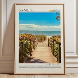 Sanibel Poster Druck, Sanibel Wandkunst, Sanibel Wandkunst, Sanibel Poster, Sanibel Foto, Florida / USA