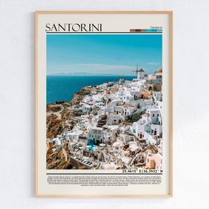 Santorini Wall Art, Santorini Poster, Santorini Print, Santorini Photography, Santorini Décor, Santorini Poster Print, Greece/Europe
