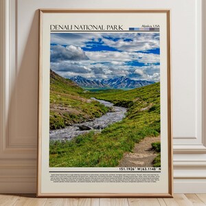 Denali National Park Print, Denali National Park Poster,  Poster Print, Denali National Park Wall Art , Alaska/USA