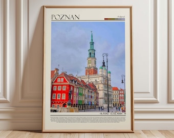 Poznan Poland  Wall Art print |Poznan Travel Poster | Poland Gift Artwork| Europe  Home Decor