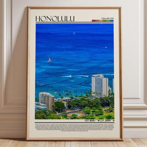 Honolulu Wall Art,  Honolulu Photo, Honolulu Poster Print, Honolulu Print, Honolulu Décor, Hawaii/ USA