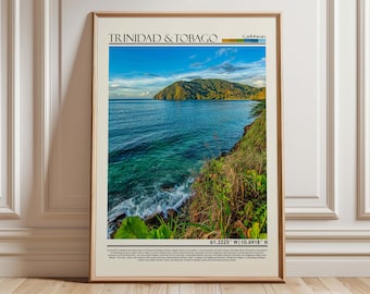 Trinidad and Tobago Caribbean Poster| Trinidad and Tobago Travel| Caribbean Wall Art Print| Caribbean Home Decor