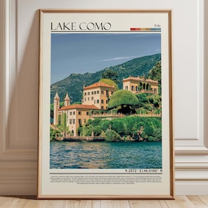 Lake Como Italy Wall Art | Villa del Balbianello Landscape Art| Lake Como Art Print