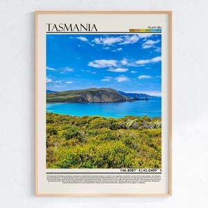Tasmanien Küstenwand Kunst Druck, Bay of Fires Strand Druck, Australische Landschaft Fotografie, Ozean Reise Dekor