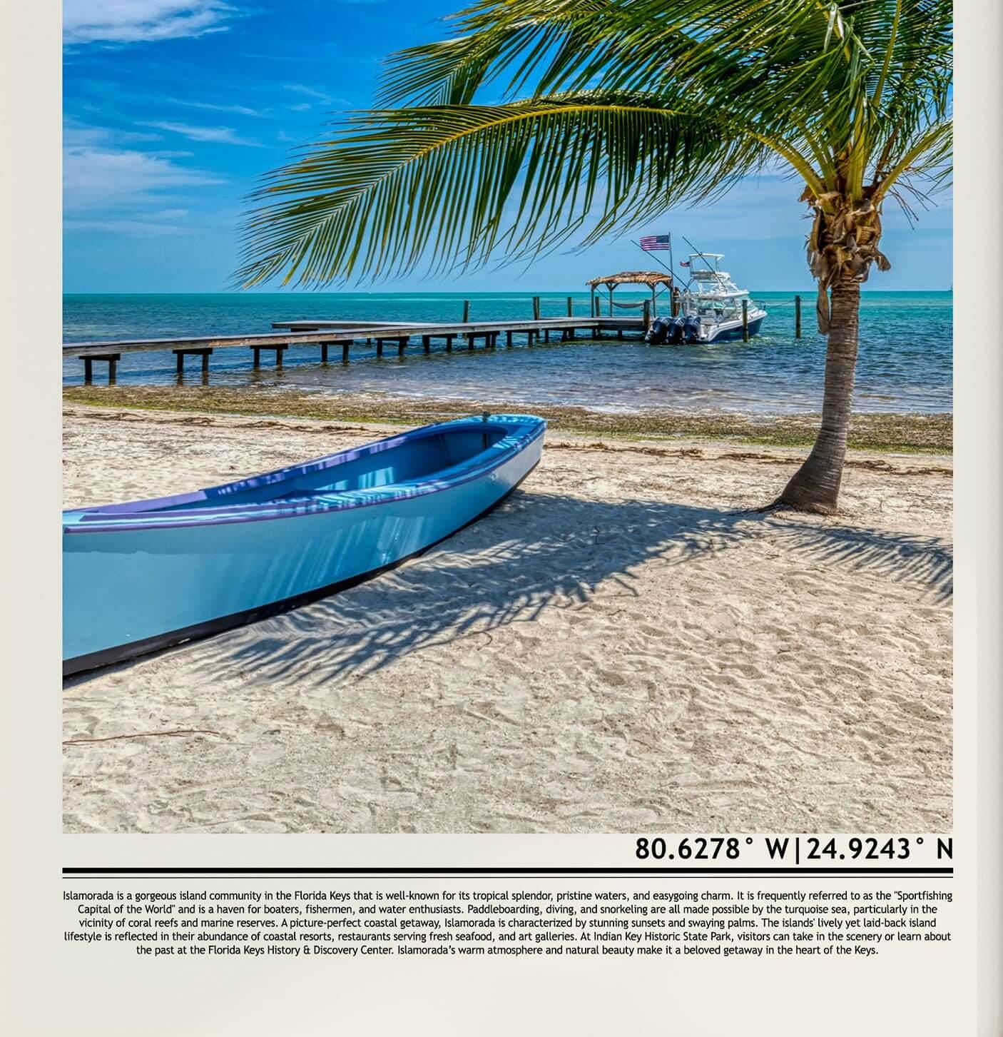 Islamorada Florida Keys Travel Poster | Florida Beach Art Print