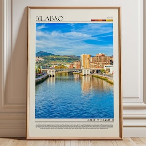 Bilbao Wall Art , Bilbao Print, Bilbao Travel Poster, Bilbao Art, Bilbao Poster Print, Spain/Europe
