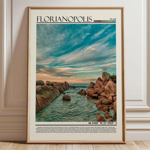 Florianópolis Wall Art Poster |  Brazil Art Print| South America  Home Decor