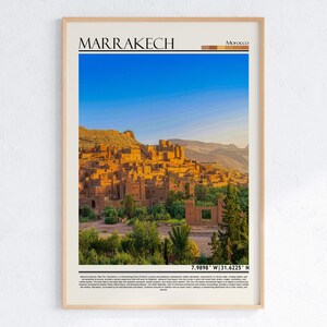 Arte murale di Marrakech, Marocco / Poster di Marrakech / Stampa di viaggio in Marocco / Decorazione del souk marocchino