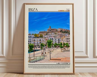 Ibiza Old Town Print: Balearic Islands, Spain - Mediterranean Wall Art