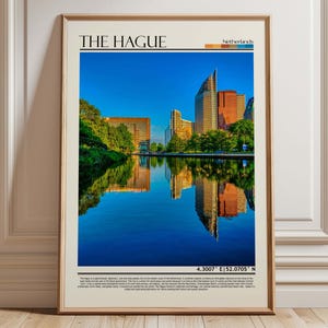 The Hague Wall art Print, The Hague Poster, The Hague Wall Art, The Hague Travel Poster, Netherlands Artwork, Europe