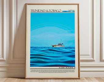 Trinidad & Tobago Caribbean Poster| Caribbean Wall Art Print| Caribbean Home Decor