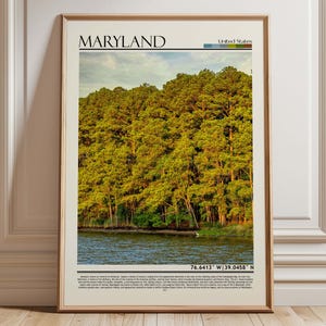 Maryland Wall Art Print, Maryland Poster, Maryland Kunstwerk, Maryland Reisegeschenk, Maryland Print, Maryland /USA