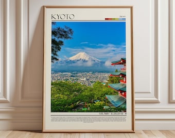 Kyoto Japan Wall Art Print | Arakurayama Sengen Park Poster |Japanese Landscape Print | Japan Travel Decor