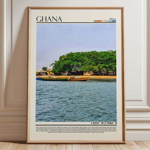 Ghana Wall Art | African Poster Print | Ghana Landscape Print | West Africa Travel Decor | Africa Art Print