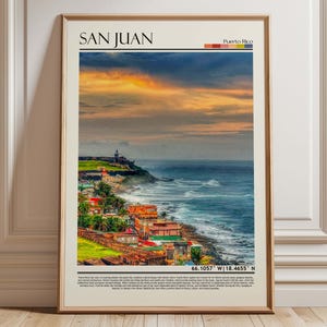 San Juan Wall Art , San Juan Poster, San Juan Travel Poster, San Juan print , San Juan Art, San Juan/Caribbean