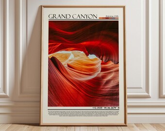Grand Canyon Photo Print | Arizona Travel Poster | USA Wall Art