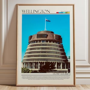 Wellington Poster, Wellington Wall Art, Wellington Poster Print, Wellington Print, Wellington Artwork Wellington/New Zealand