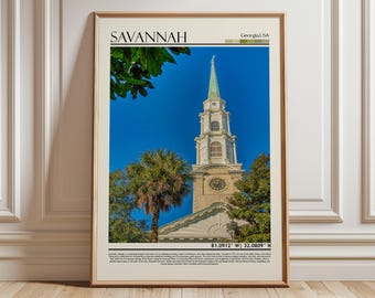 Savannah  Poster Print | Georgia  Wall Art | USA Home Decor