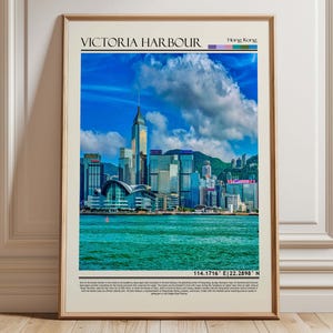 Victoria Harbour  Print, Victoria Harbour  Poster, Victoria Harbour  Wall Art, Victoria Harbour  Travel, Hong Kong/Japan