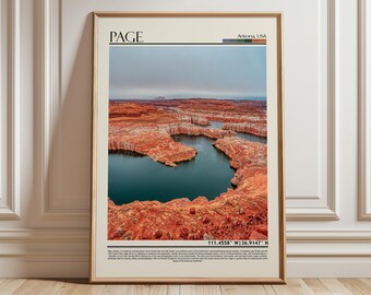 Page Arizona Poster Print | Lake Powell Wall Art | USA Home Decor Page Arizona Poster Print | Lake Powell Wall Art | USA Home Decor
