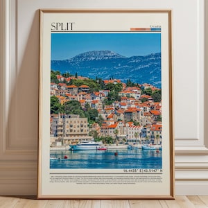 Split Croatia Wall  Art Print  | Split  Poster | Split Art Print| European Travel Print | Split Croatia Home  Decor