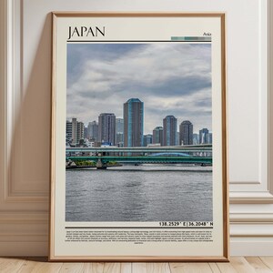Japan Skyline Wall Art| Japan Cityscape Art Print| Japan Home Decor| East Asian Urban Print.