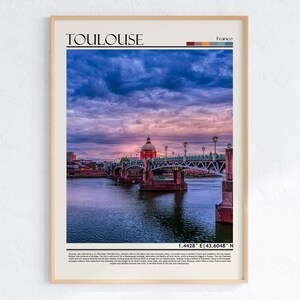 Toulouse Frankreich Wand Kunst Druck, Toulouse Frankreich Reise, Französische Fluss Brücke Fotografie, Europa Reise Poster