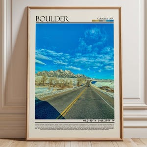 Boulder Colorado Wall Art, Rocky Mountain Landscape, Colorado Travel Print, Boulder Poster, Flatirons Print, Natuurliefhebber cadeau