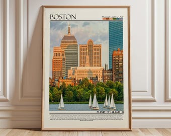 Boston Print, Boston Poster, Boston Travel Poster, Boston Photo, Boston Wall Art, Boston Art Print, Massachusetts/USA