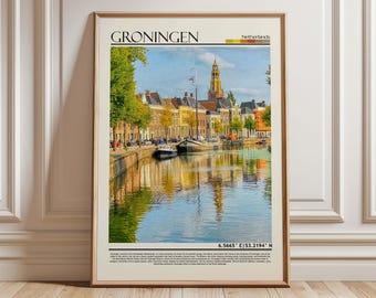 Groningen Netherlands Wall Art Print | Netherlands Travel Print Poster| Groningen Gift Art| Europe Wall Hanging Home Decor