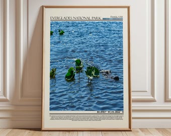 Everglades National Park Wall Art Poster| Florida  Gift Artwork| USA Wall Hanging Home Decor