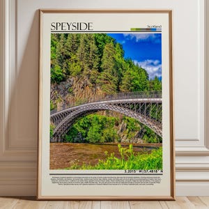 Speyside Scotland Wall Art Poster | Scotland Travel Print | United Kingdom  Gift Artwork| Europe Wall Hanging Home Decor