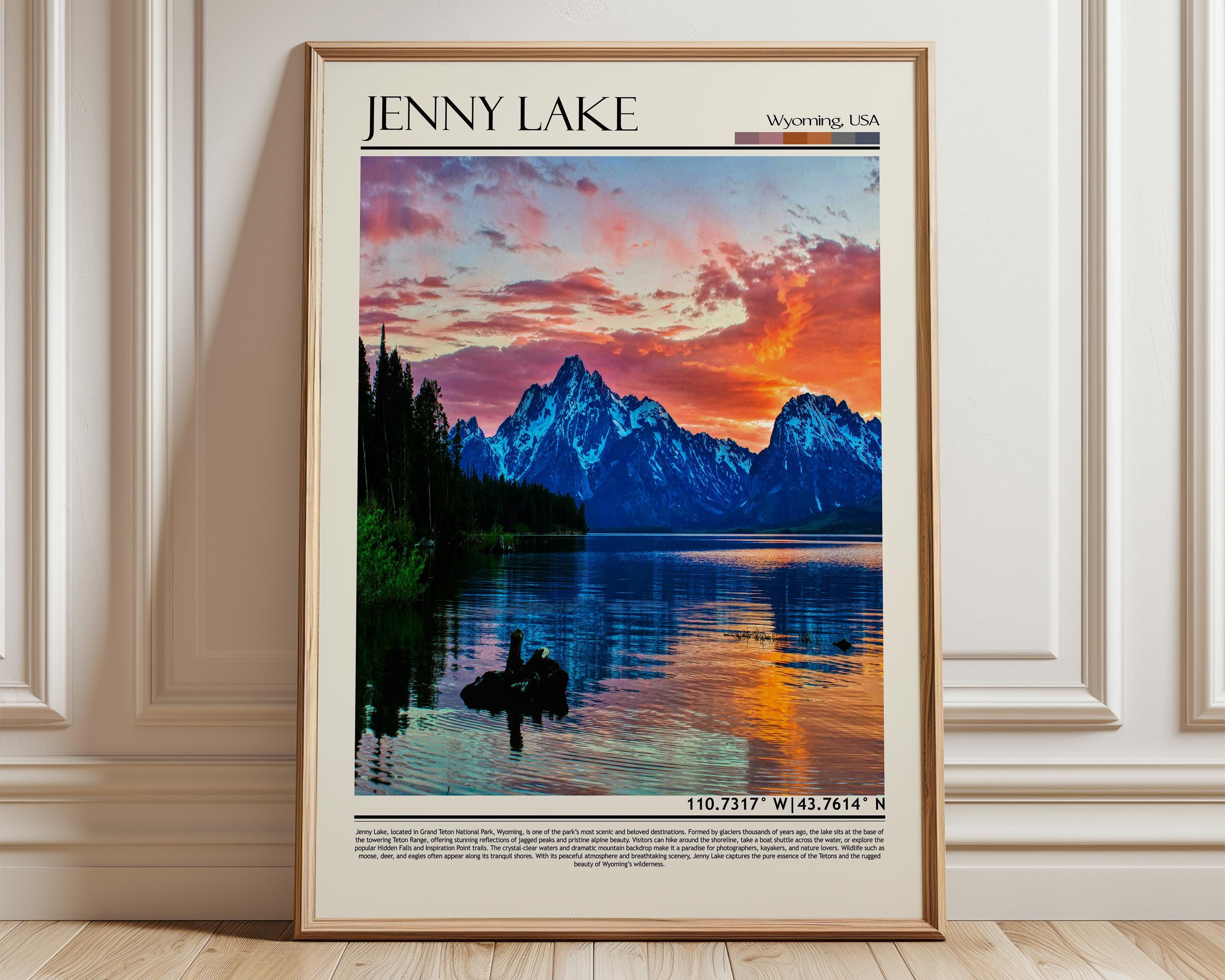Jenny Lake Poster | Grand Teton National Park Wall Art Print