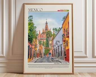 Muurdecoratie met print van Mexico | Reisposter Noord-Amerika