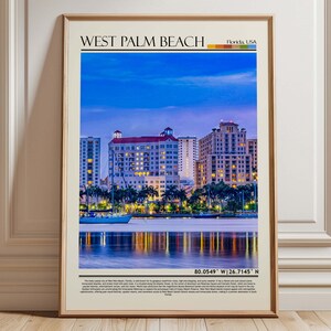 West Palm Beach Wall Art, West Palm Beach Poster Print, West Palm Beach Print, West Palm Beach Art, West Palm Beach Photo, Florida/USA