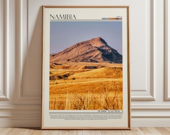 Póster de paisaje de Namibia / Lámina de viaje a África