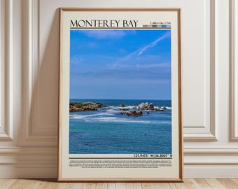 Monterey Bay Art Print: California Coastal Landscape, Pacific Ocean Poster