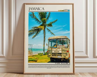 Impresión de arte mural de Jamaica: póster fotográfico caribeño, decoración de viaje