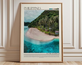 Affiche murale Philippines | Cadeau de voyage Philippines | Décoration intérieure Asie