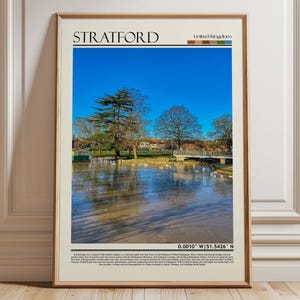Stratford United Kingdom  Wall Art Poster |Stratford Travel Print Art| UK Gift Artwork| Europe Wall Hanging Home Decor