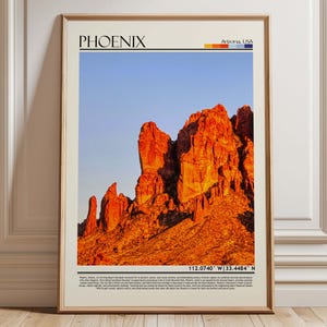 Muurkunst Phoenix, Phoenix-afdruk, Phoenix-decor, Phoenix-posterafdruk, Arizona/VS