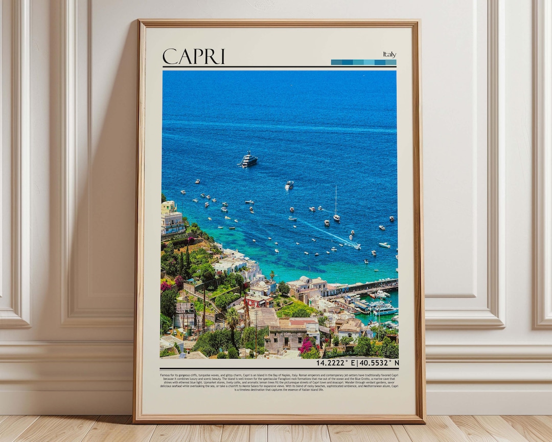 Capri Wall Art Print, Capri Photo ,capri Artwork, Italy Poster, Capri ...