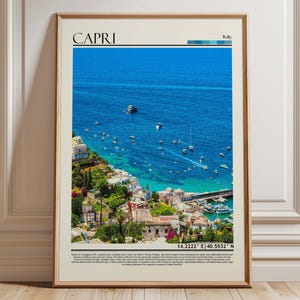 Capri  Wall Art Print, Capri Photo ,Capri Artwork, Italy Poster, Capri Decor , Capri Poster Print, Capri Travel Gift