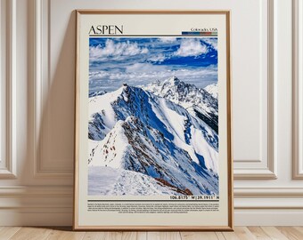 Aspen Colorado Mountain Print | USA Home Decor