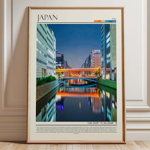 Japan Urban Wall Art| Japan Travel Poster| Japan Art Print| Modern Asian Cityscape Print