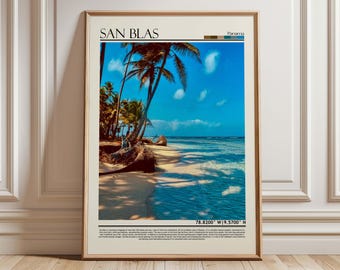 San Blas Islands Poster | Panamá Wall Art | Caribbean Wall Hanging