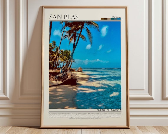 San Blas Islands Poster | Panamá Wall Art | Caribbean Wall Hanging