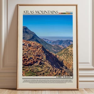 Atlas Mountains Morocco Wall Art | Morocco Atlas Mountains  Art| Atlas Mountains Travel| Africa Home Decor