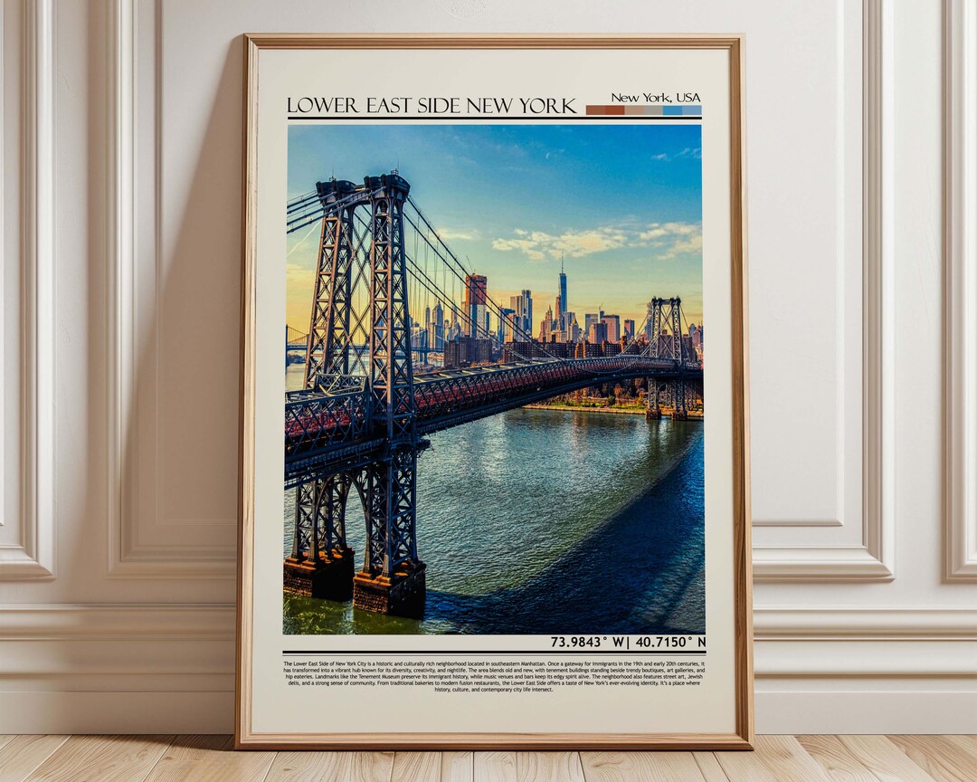 Lower East Side New York Wall Art Print | Lower East Side New York